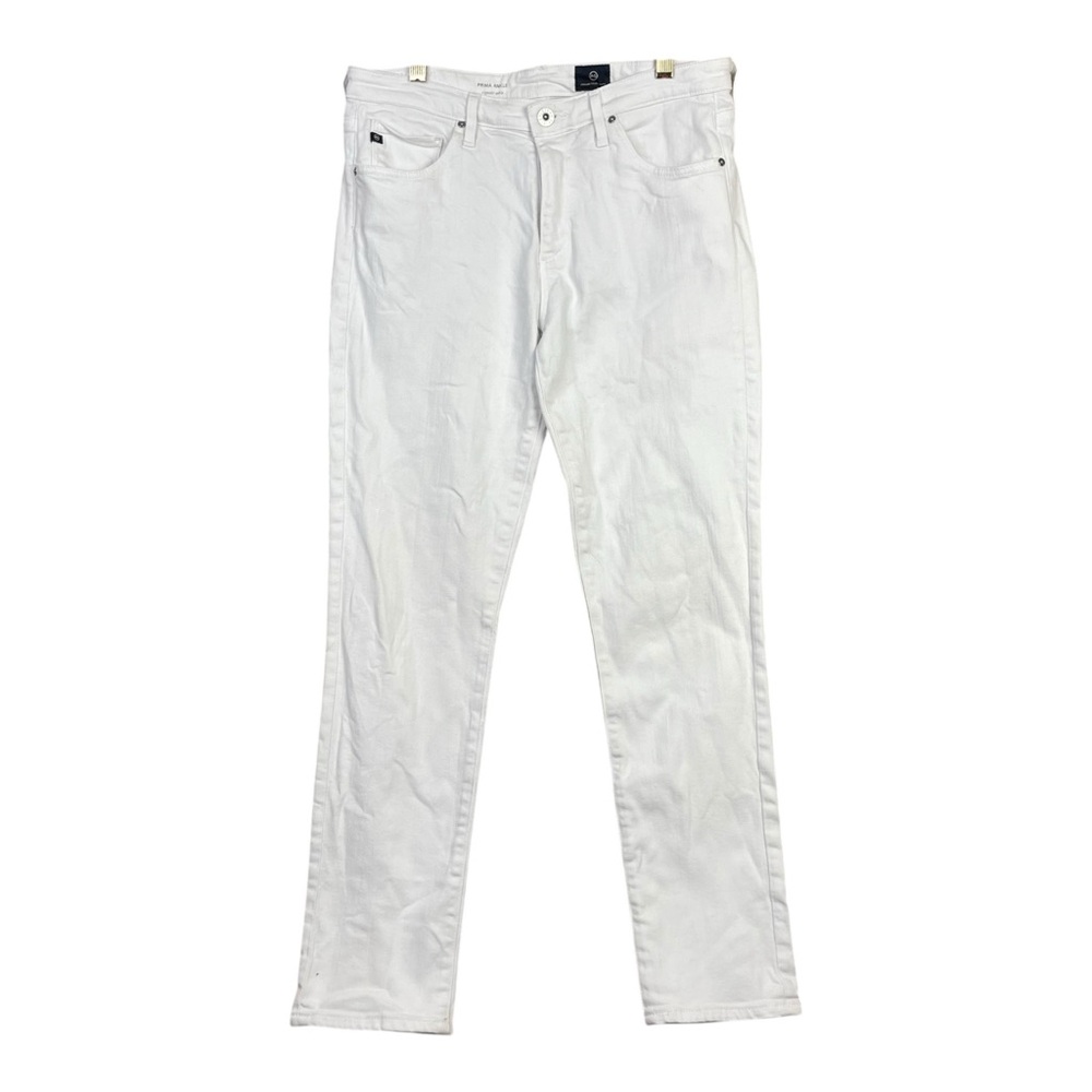 AG Adriano Goldschmied Women Jeans White The Prima Cigarette Ankle Size 29(30x28